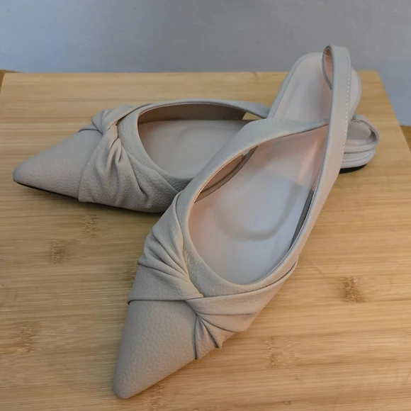 SHEIN Khaki Pointed Toe Slingback Flats size 8.5 - Picture 3 of 7